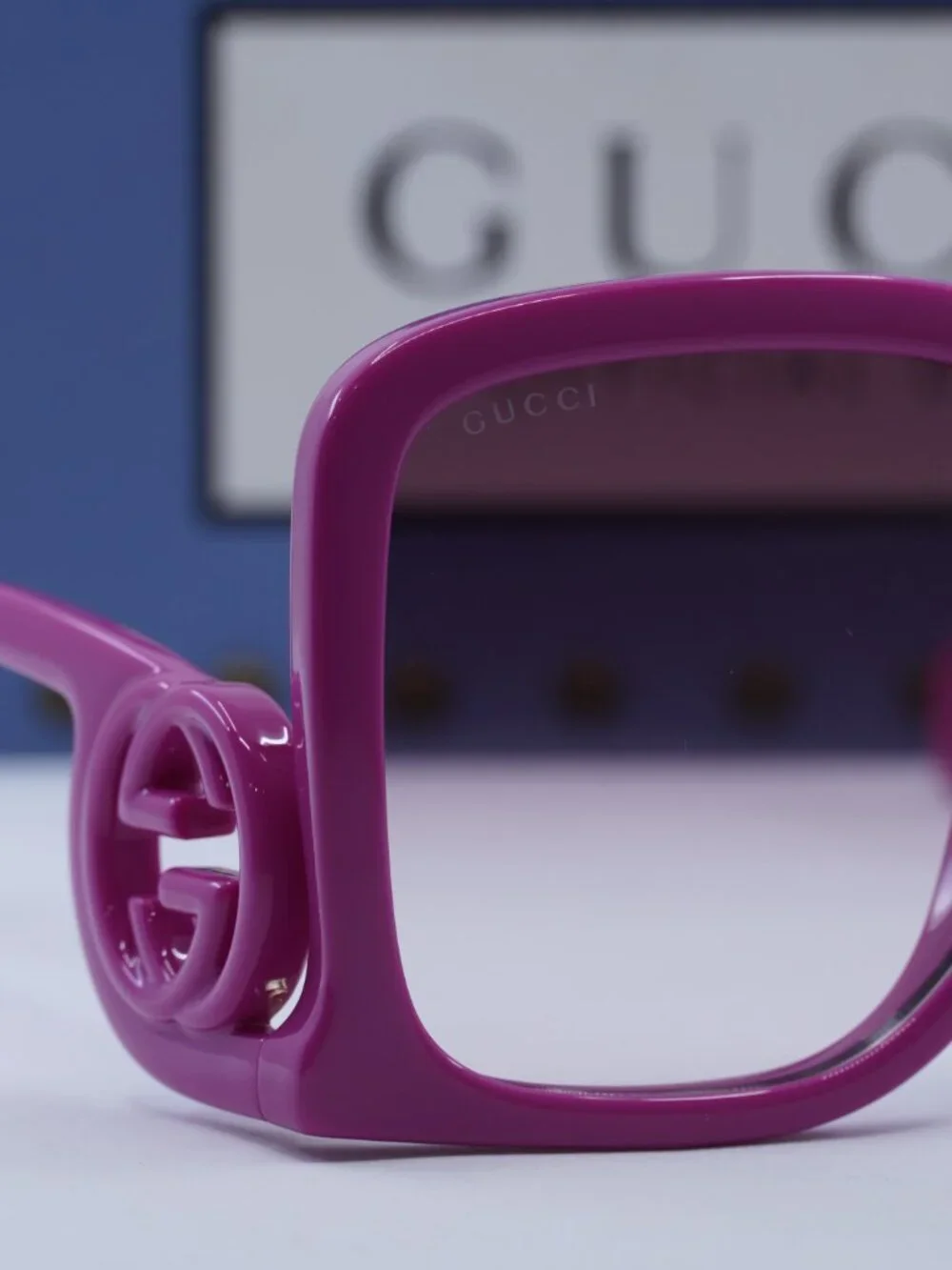 Gucci GG1326S 004 Square Sunglasses – Fuchsia\Violet Gradient